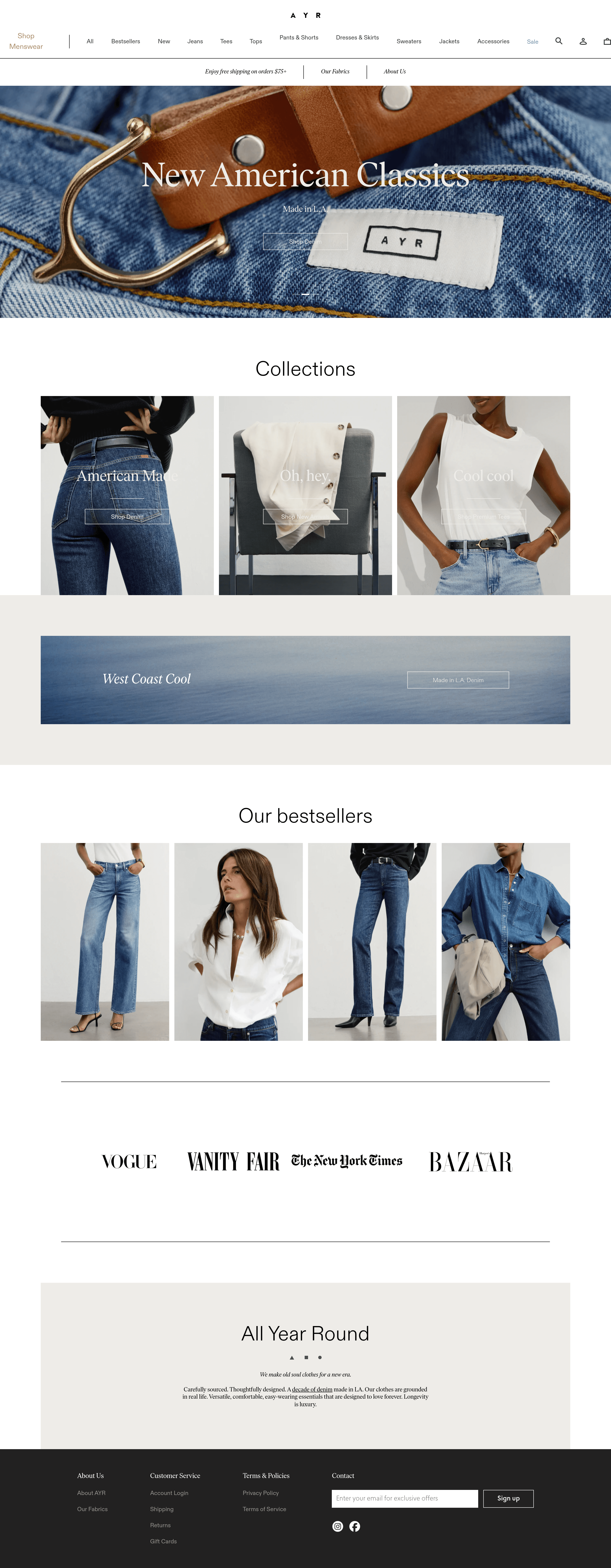 Ayr landing page screenshot