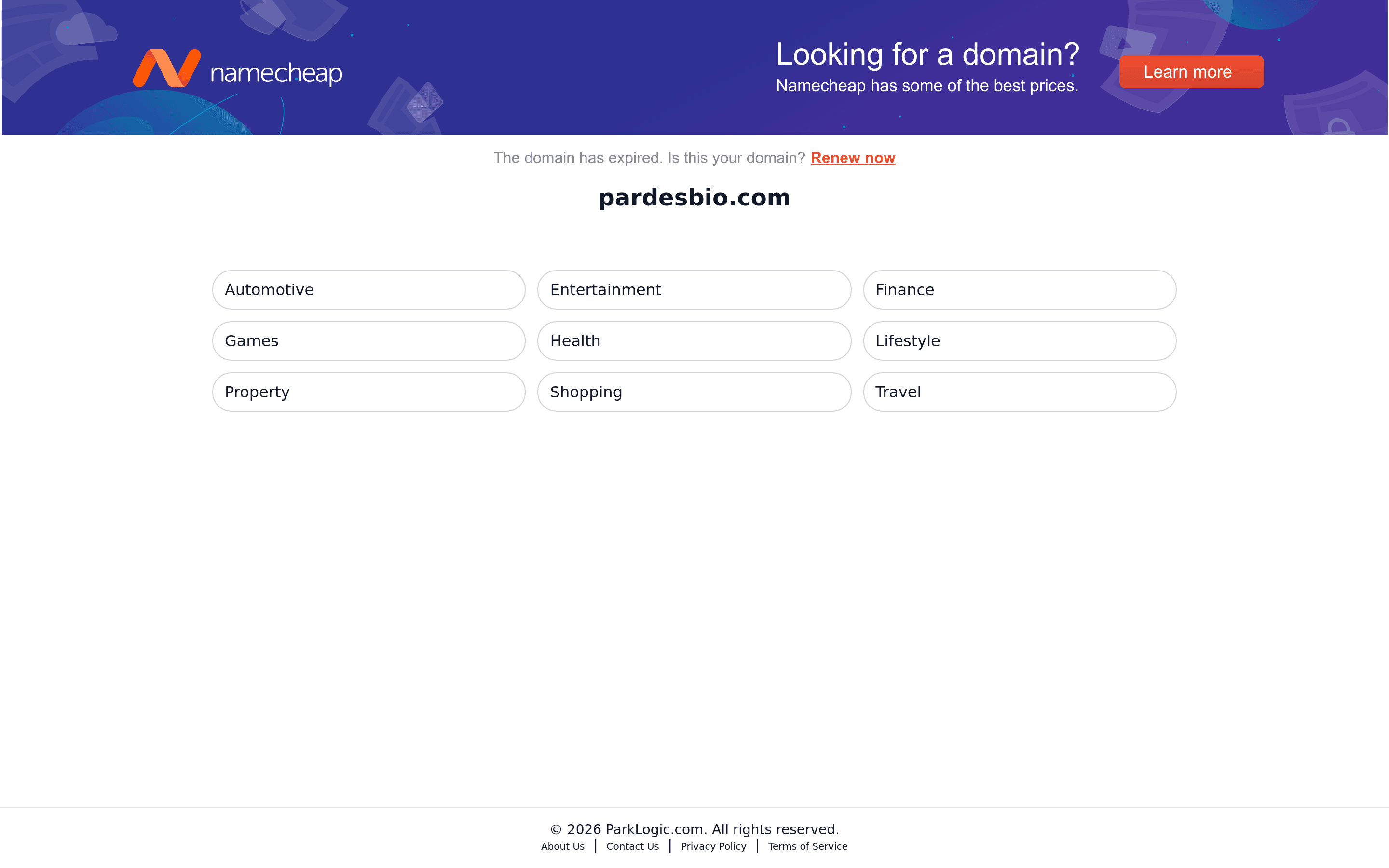Pardes Biosciences landing page screenshot